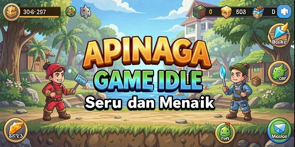 Tampilan menarik gameplay Idle di APINAGA dengan grafik menawan.