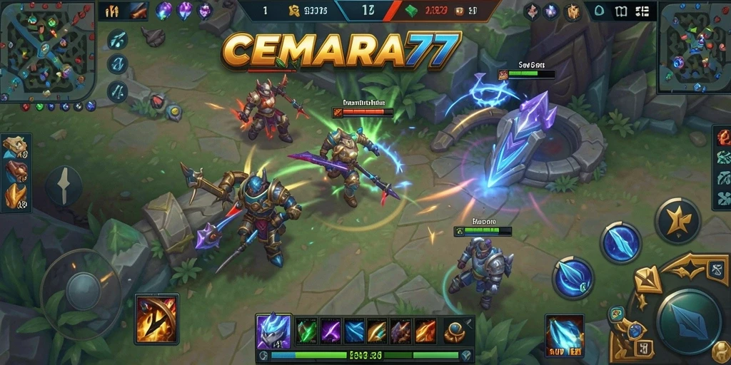 Gameplay seru dalam pertarungan tim di CEMARA77.