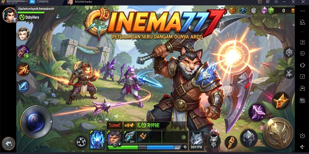 Tampilan gameplay seru dari CINEMA777 dengan pertarungan yang mendebarkan.