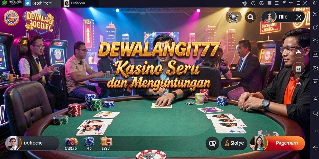 Tangkapan layar gameplay DEWALANGIT77 menampilkan sesi permainan Kasino yang seru.
