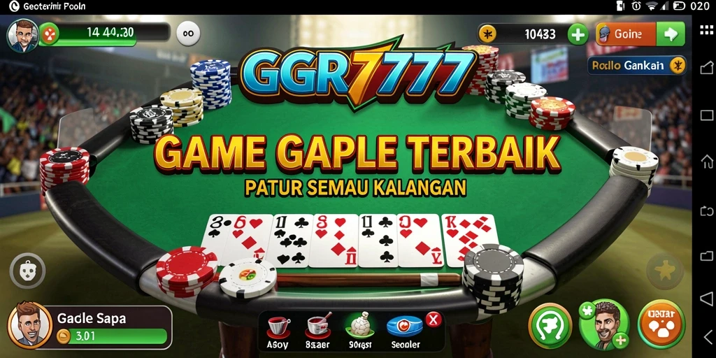 Tampilan gameplay seru GGR7777 di aplikasi Gaple.