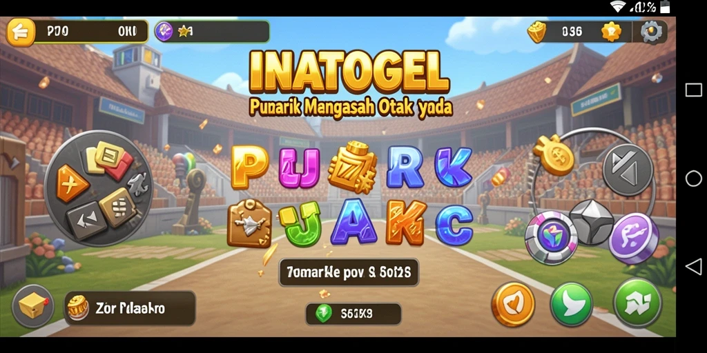 Tampilan gameplay menegangkan dan menantang dari INATOGEL.