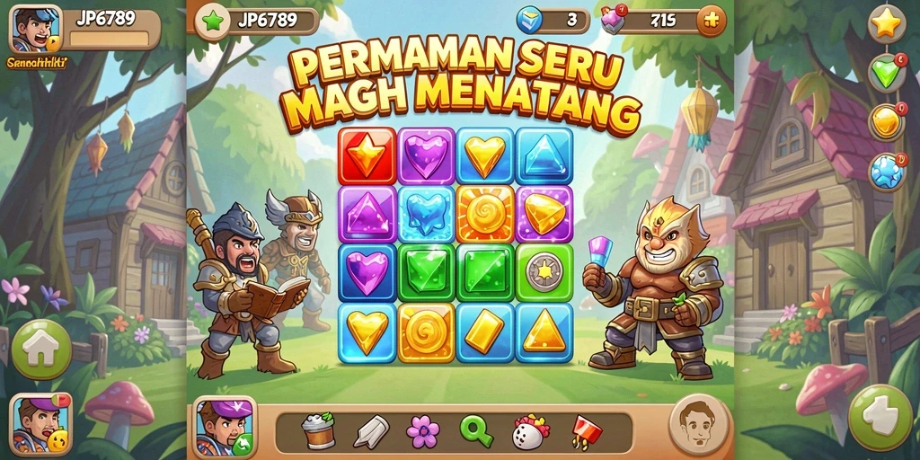 Gameplay seru di JP6789 dengan tantangan match-3 yang menarik.