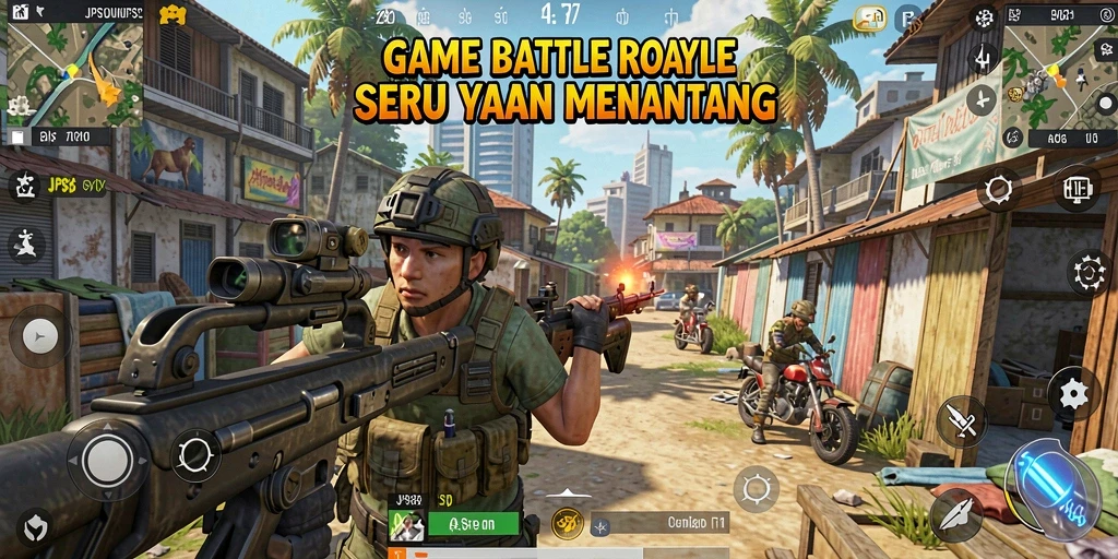 Screenshot menampilkan gameplay seru di JPS88 dengan aksi Battle Royale intens.