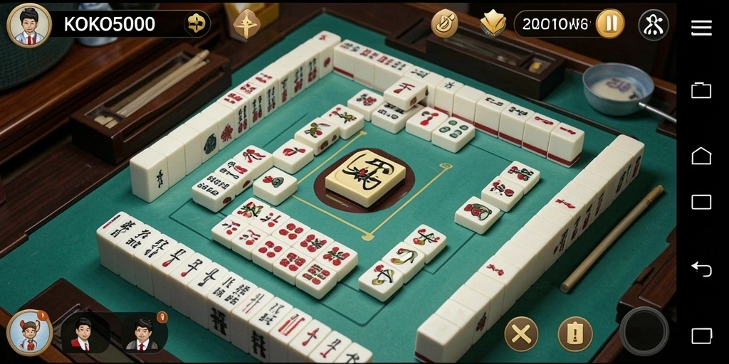 Screenshot utama KOKO5000 menampilkan gameplay seru Mahjong yang menantang.