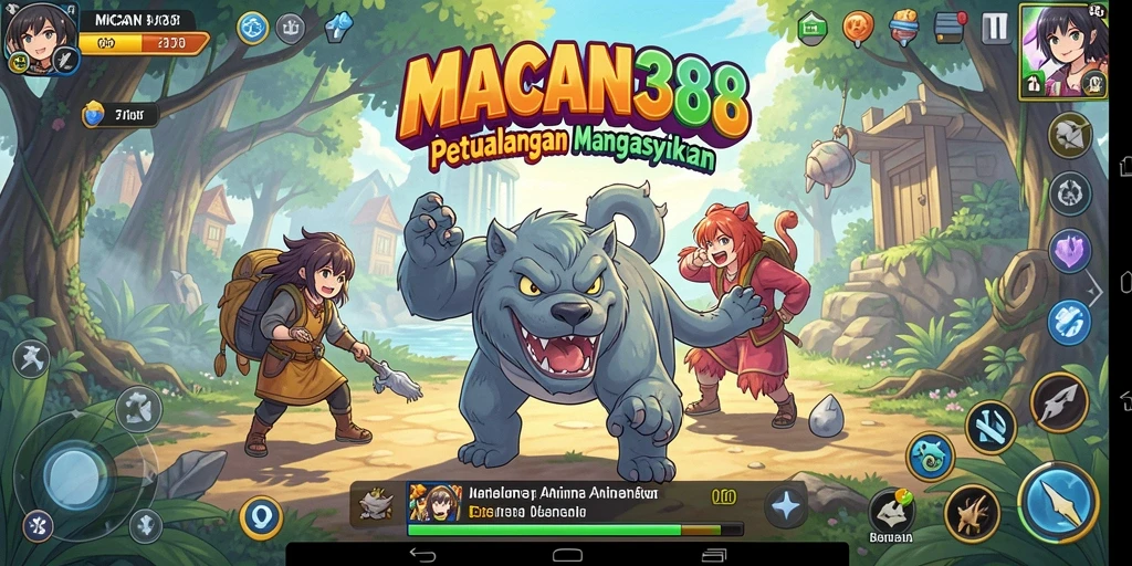Screenshot menampilkan aksi seru dalam gameplay Anime.