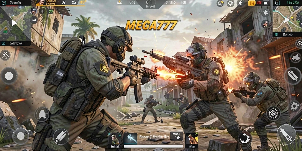Tampilan gameplay MEGA777 yang menegangkan dan penuh aksi.