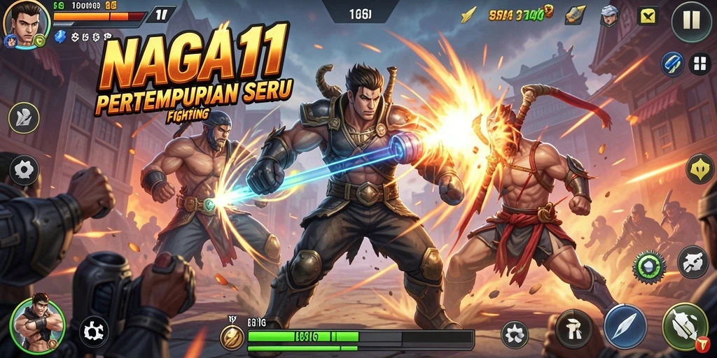 Tampilan menarik dari gameplay <strong>NAGA11</strong> dengan aksi pertarungan yang seru.