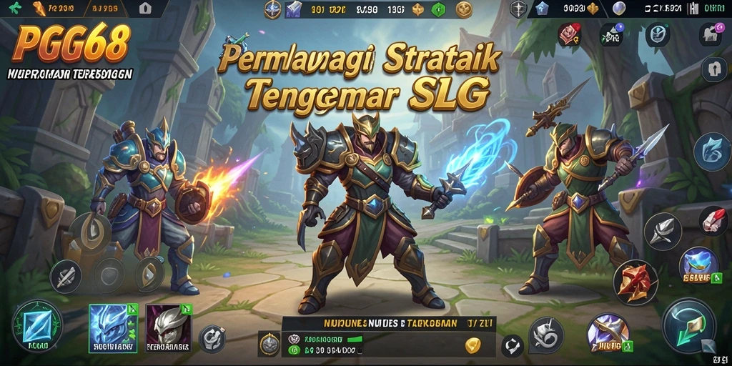 Tampilan gameplay PGG68 dengan pertempuran dan strategi menarik.