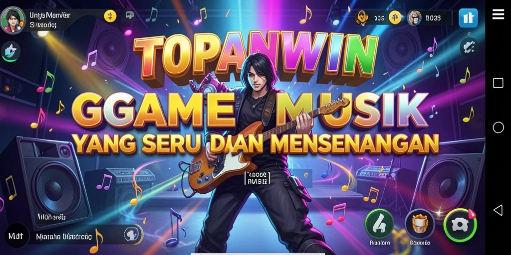 Screenshot gameplay TOPANWIN yang menampilkan aksi musik seru